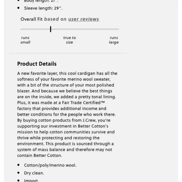 J.Crew Women's Cinched-waist cropped cardigan sweater, IVORY, Sz S BF006 - Picture 3 of 7